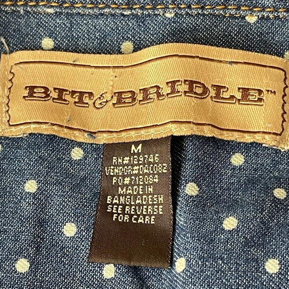 Bit & Bridle Western Sleeveless Blouse Size Medium - Picture 5 of 6